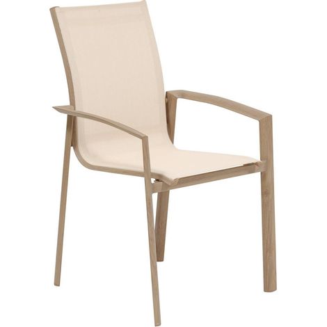 Poltrona da giardino axant in lino beige/miele - Hespéride