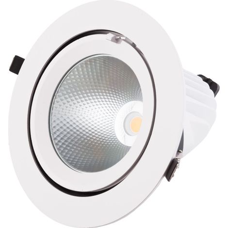 LED-Downlight-Strahler 40W 6000Lm 2700ºK Rund verstellbar 40.000H [HO-COB-C-OR-40W-WW]
