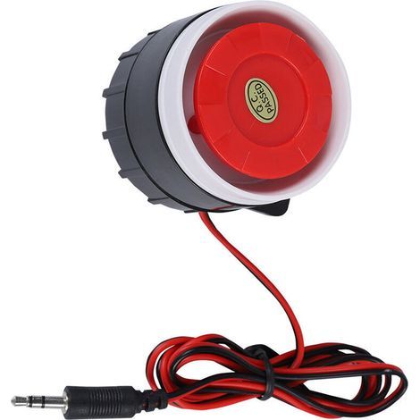 Wired Alarm Siren 12V 120dB – Compact and lightweight – For home security systems – Plastic and metal materials (1/4)