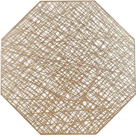 Lot de 4 sets de table ovales lavables en PVC pour la maison, l'hôtel et le restaurant (1/5)
