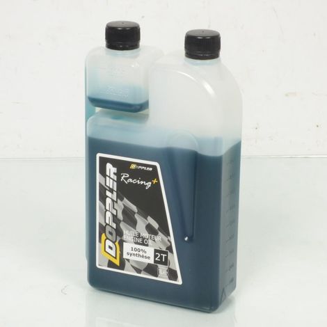 Bidon 1L huile moteur 2 temps 100% synthèse Doppler Racing + pour (1/2)