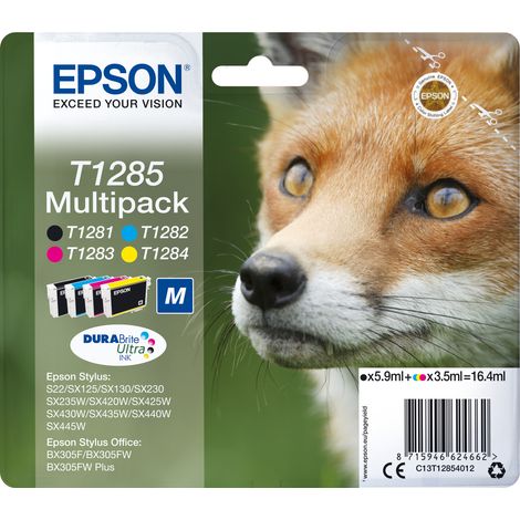 Epson Fox Multipack "Renard" (T1285) - Encre DURABrite Ultra N, C, M, J (1/3)