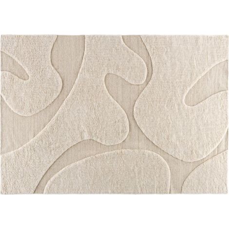 Tapis Déco en Laine "Boone" 160x230cm Beige