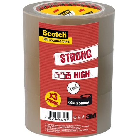 Confezione da 3 nastri adesivi Scotch color marrone Havana, 48 mm x 66 m SCOTCH (1/3)