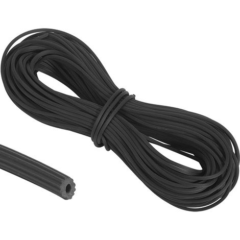 Support Porte Moustiquaire Remplacement pour Fenêtre 98pied Support Bande D'Étanchéité Ronde Plastique PVC 3mmx30m pour Réparation Cordon Noir pour L'Installation Écrans Porte Fenêtre Lanai