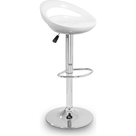 Aga Barhocker MR2039 Weiß, Barstuhl, 360° drehbar, Barhocker, Barstuhl, Bistrohocker
