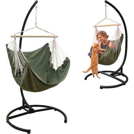 Silla Colgante de Jardin Exterior XL - 155x125 Sillon Colgante - Asiento Jardín (1/5)