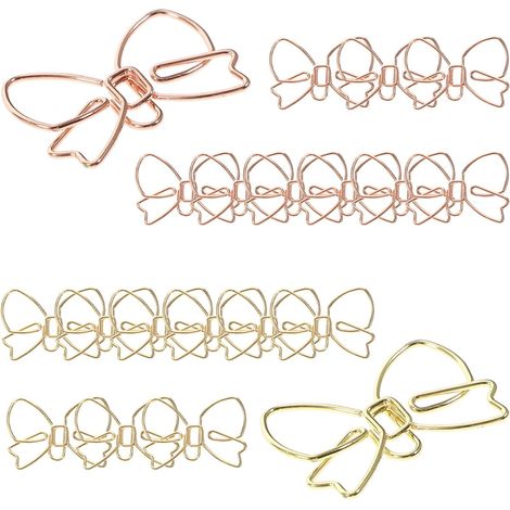 Trombones décoratifs en métal forme de nœud papillon, lot 20 (1/5)