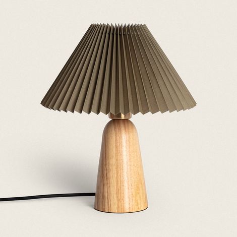 Tischlampe Holz Willow Khakigrün