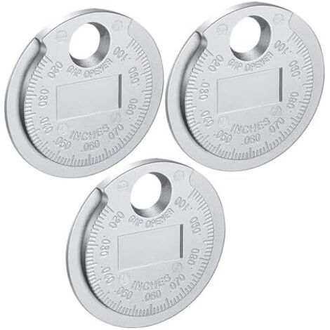 3 Pièces Testeur Bougie Allumage, Jauge d'Écartement de d'Allumage, Alliage Zinc Outil Mesure Allumage avec Échelles en Pouces et Métriques Accessoires Automobiles - (1/5)