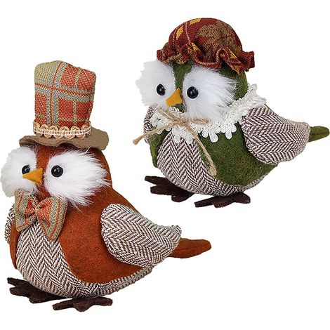 Lot de 2 Pendentifs Hibou Décoration Créative Orange et Vert à Suspendre pour Fenêtre ou Bureau Ambiance Thanksgiving Automne (1/5)