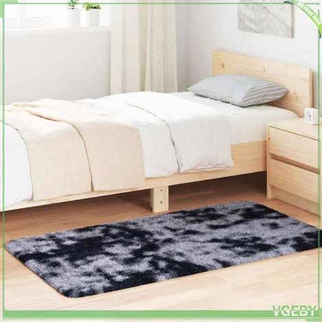 4102816 Tapis Shaggy à poils longs NAVARRA gris foncé 80x150 cm (1/5)