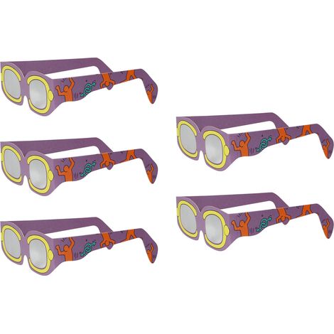 5 paires de lunettes d'éclipse solaire, filtres de protection oculaire pour observation directe du soleil, teintes sécurisées CE (1/5)