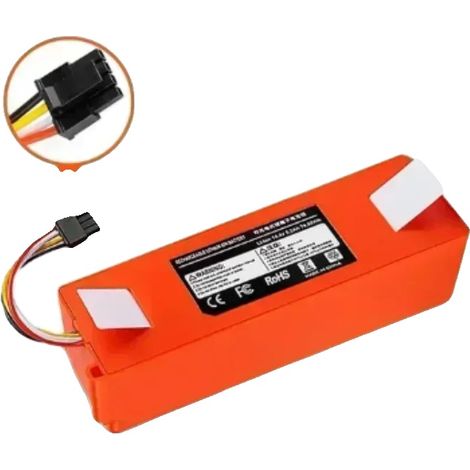 Batteria di ricambio, agli ioni di litio, compatibile con robot aspirapolvere, 14,4 V BRR 9800 mAh (1/2)
