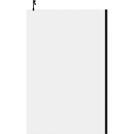 Colore 8mm Clear Glass Matt Black 1850mm x 1200mm Walk In Shower Screen including Wall Channel and Support Bar (1/3)