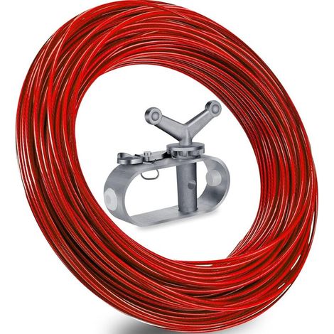 Treuil pour Couverture de Piscine, Câble de Couverture, Tendeur de Câble en Acier de 2,5 mm, Tendeur Manuel - Pour un Rangement Facile et Sécurisé (1/4)