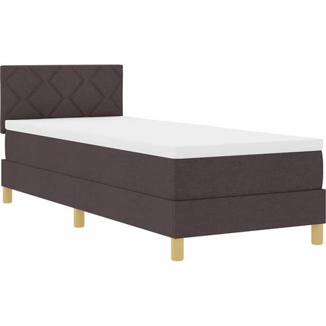 Maison Exclusive - Letto a Sorgente LED Marrone Scuro 80 x 200 cm Tessuto (1/5)