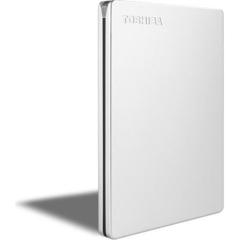 Disque dur externe - TOSHIBA - Canvio Slim - 1 To - Argent (1/4)