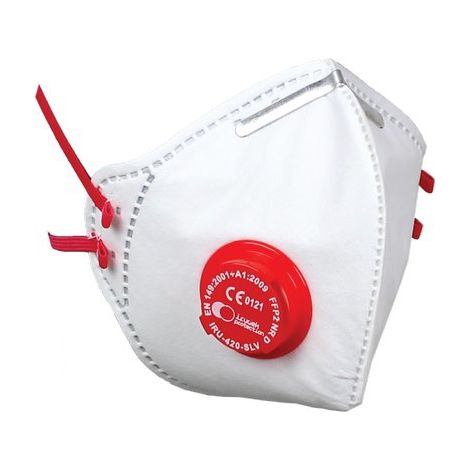 MASCHERINA MONOUSO FFP2 NR D + VALVOLA IRUDEK - BIANCA PIEGHEVOLE BUSTA SINGOLA CF=PZ 10- 1 confezioni