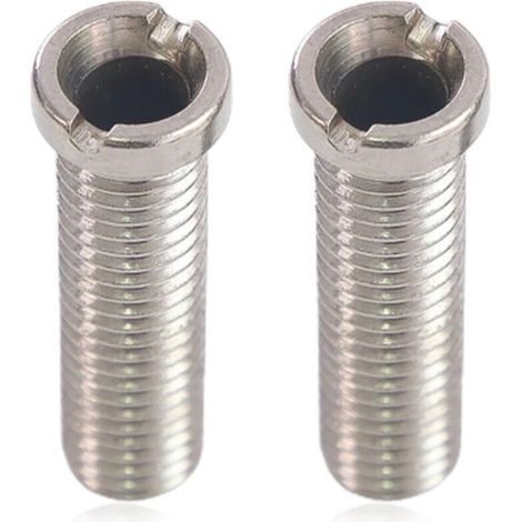 Due viti cave in acciaio inox color argento (1,51, 53,5 cm) da utilizzare con gli accessori per lo scarico del lavello della cucina.