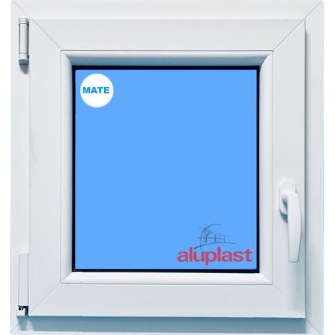 Ventana PVC 600x700 Blanca Oscilobatiente Izquierda Vidrio Mate (1/7)