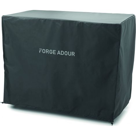 Forge Adour – Housse salon de jardin pour chariot acier noir et gris – Polyester étanche et ignifugé – Résistant aux UV – Cordons de serrage