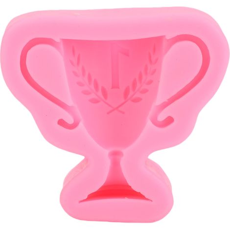 Moule en silicone pour fondant, en forme de trophée, pour décorer gâteaux et cupcakes, idéal pour la pâtisserie maison. (1/5)