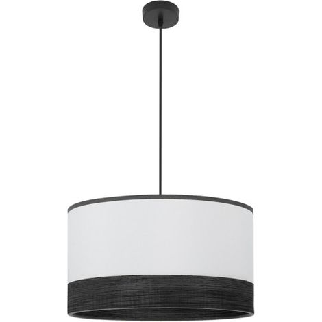 FABRILAMP Olga Anhänger 1xe27 Schwarz/Weiß-Schwarz-Mad.schwarz Regx50x50 Cm (1/2)