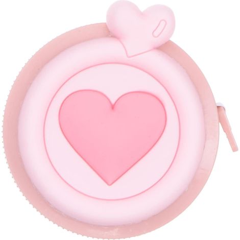 Mètre ruban souple rétractable de 150 cm, mini mètre ruban rose en forme de cœur, idéal pour la couture, les loisirs créatifs et la prise de mesures corporelles. (1/4)