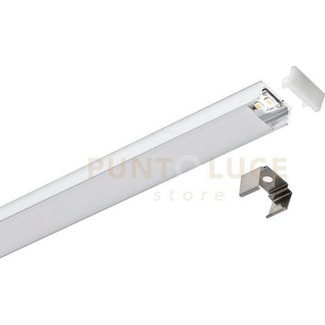 GSTP231- PROFILO IN ALLUMINIO SEZIONABILE PARETE/SOFFITTO/MOBILI CON DIFFUSORE AD INACSTRO COLORE COLORE MT2