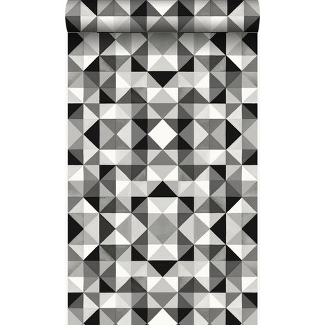 papier peint cubique noir et blanc - Origin Wallcoverings (1/5)