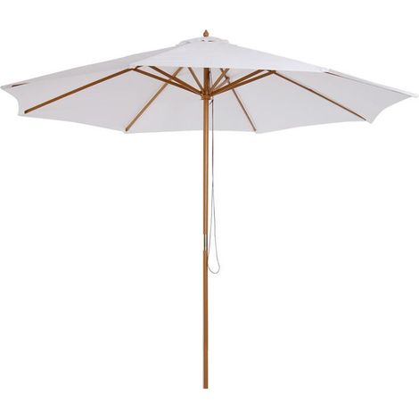 OMBRELLONE DA GIARDINO DIAMETRO 3 M IN LEGNO BIANCO (1/5)