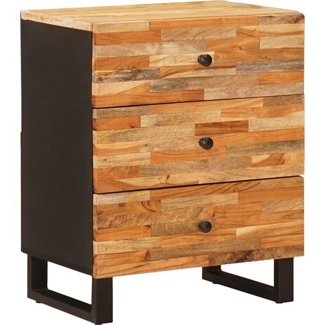 Mobiletto da Letto con cassetto Marrone 50 x 33 x 62 cm vidaXL