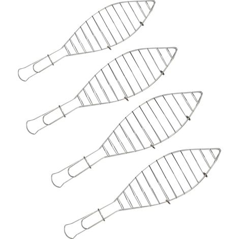 Primaster Fischbräter-Set Edelstahl 4 Stück 42 cm Fischbräter