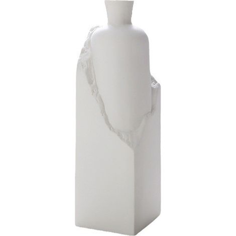 Jarrón de cerámica blanca mate YCSQ5225: una pieza minimalista para arreglos florales nórdicos. (1/5)