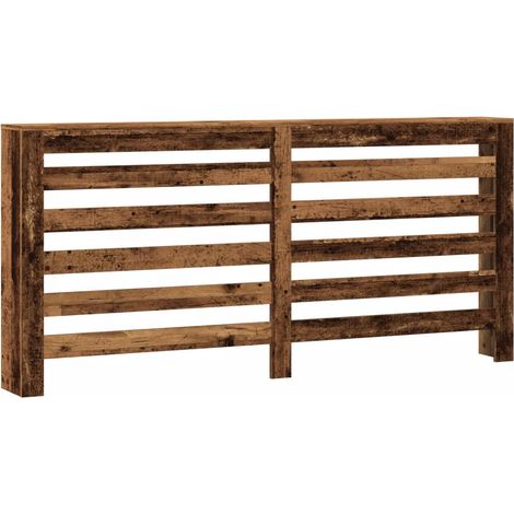 Copritirradiatore moderno con mensola decorativa 175 x 20 x 82 cm in legno multistrato vecchio legno 020049796
