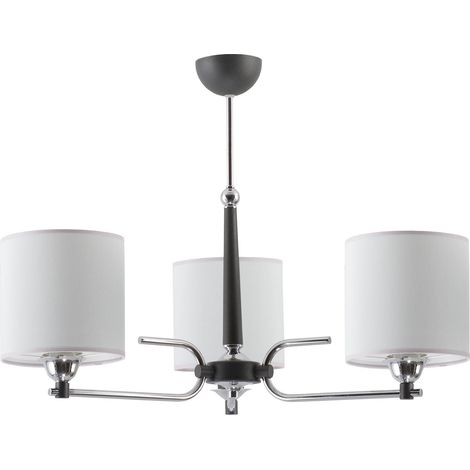 Lampada a sospensione Twingo grafite/cromo 3xE27 Jupiter