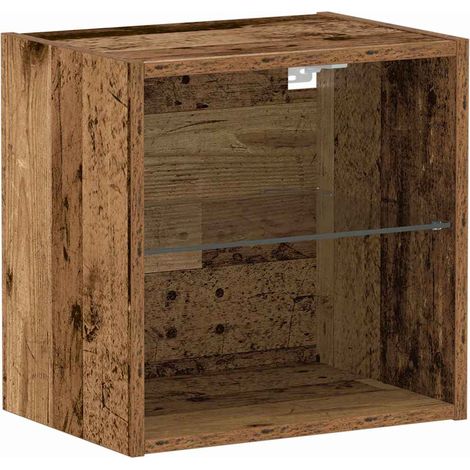 Maison Exclusive - Estante flotante con luz LED Marrón 40 x 28,5