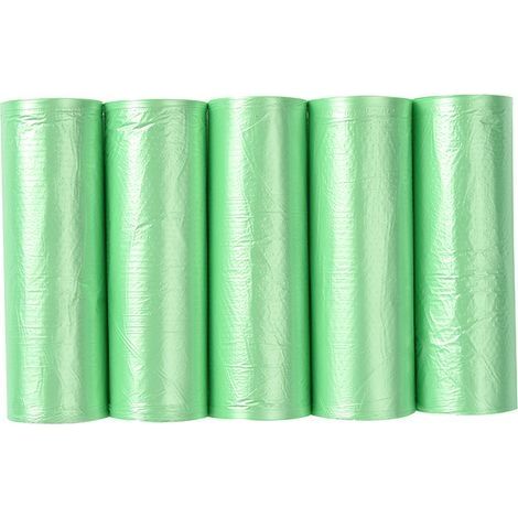 Lot de 100 sacs poubelle bio résistants aux déchirures pour cuisines et aliments compostables et biodégradables Sacs à déchets en (1/5)