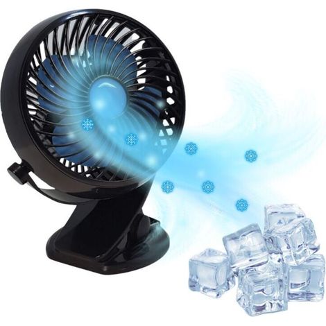 Ventilateur sans fil compact rechargeable – Puissance réglable – Tête orientable 360° – Autonomie longue durée – Chargeur USB inclus (1/4)