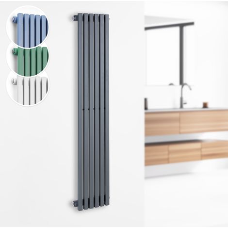 Delgado 120 x 25 Heizkörper 508W Warmwasser 1/2" 4-10m² grau (1/5)