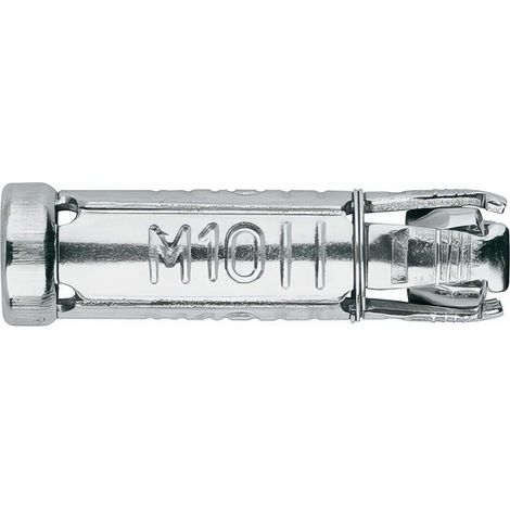 Index – Cheville à ailettes en acier zingué M12 x 80 mm – Pour béton armé et pierre – Lot de 25 unités pour charges lourdes