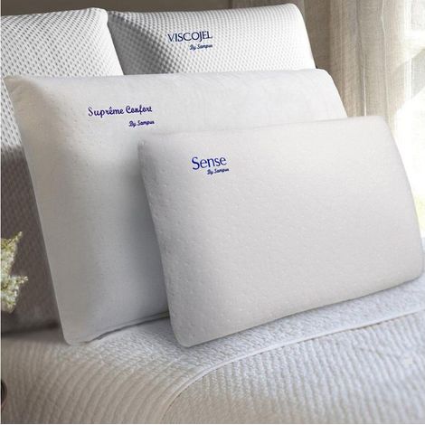 Oreiller Visco Premium 30x50cm Memoire de forme Auto Ventile Anti Acariens Dehoussables (1/4)