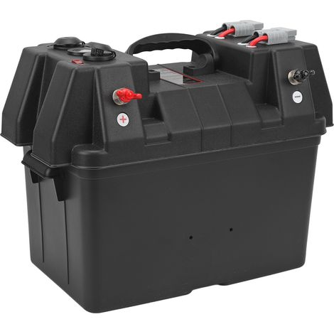 Boîtier de batterie intelligent avec connecteur rapide, double port USB, voltmètre, multifonctionnel et portable pour camping-cars, SUV et quads. (1/5)