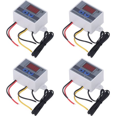 4-teiliger digitaler Thermostat, Temperaturregler mit Digitalanzeige -50 °C bis 110 °C, 110–220 V, 1500 W, Heizungsregler (1/5)
