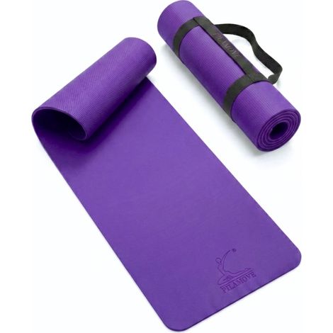 Tappetino in EVA ultrasottile per yoga e pilates, antiscivolo, leggero, 3 mm, viola. (1/5)