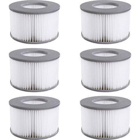 Lot de 6 filtres de rechange pour : filtre pour jacuzzi, accessoires pour MSPA Whirlpool, cartouche filtrante de rechange, filtre à eau, compatible avec les filtres Mspa FD2089 pour piscines (1/5)