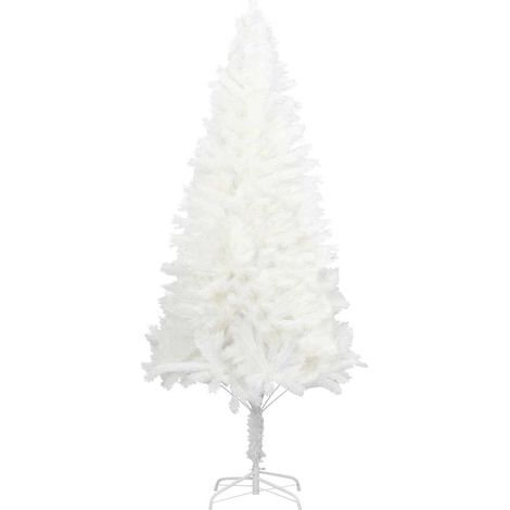 Arbre de Noël  Sapin de Noël artificiel aiguilles réalistes blanc 210 cm (1/5)