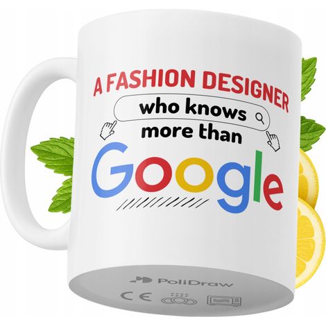 Lustige Kaffee- oder Teetasse mit witzigem Textdesign für Modedesigner – ideal für Geburtstage, Namenstage, Feiertage und besondere Anlässe. Hochwertige Tasse für Zuhause, Büro und Arbeit. Farbe: Weiß