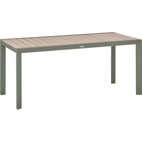 Tavolo da giardino a 6 posti in lino beige evasion - Hespéride